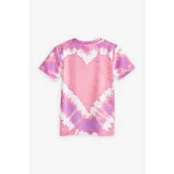 Hype. Girls Pink Tie Dye Heart Script T-Shirt 6 Hype. Girls Pink Tie Dye Heart Script T-Shirt -Hype Shop unnamed file 61