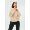 Hype. Beige Oversize Drop Shoulder Sweatshirt -Hype Shop unnamed file 6105