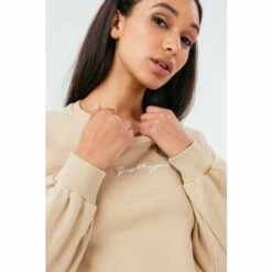 Hype. Beige Oversize Drop Shoulder Sweatshirt -Hype Shop unnamed file 6108