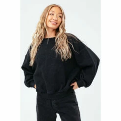 Hype. Grey Oversize Drop Shoulder Sweatshirt