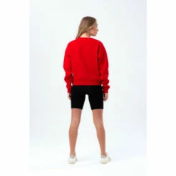 Hype. Womens Red Justhype Woven Label Crew Sweatshirt -Hype Shop unnamed file 6123