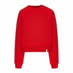 Hype. Womens Red Justhype Woven Label Crew Sweatshirt -Hype Shop unnamed file 6125