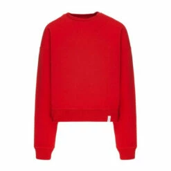 Hype. Womens Red Justhype Woven Label Crew Sweatshirt -Hype Shop unnamed file 6126