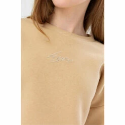 Hype. Girls Cream Sesame Drop Shoulder Relaxed Fit Crew Sweat Top -Hype Shop unnamed file 6130