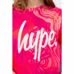 Hype. Girls Pink Finger Paint Scribble T-Shirt -Hype Shop unnamed file 614