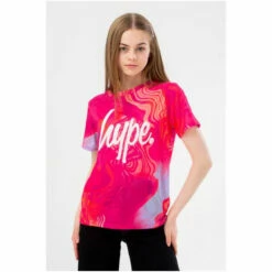 Hype. Girls Pink Finger Paint Scribble T-Shirt -Hype Shop unnamed file 615