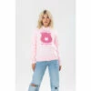 Hype. X Care Bears Women Pink Appliqué Crew Neck Sweatshirt -Hype Shop unnamed file 6150