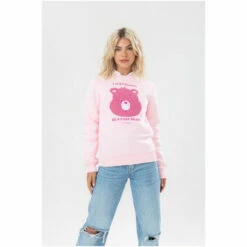 Hype. X Care Bears Women Pink Appliqué Crew Neck Sweatshirt -Hype Shop unnamed file 6154