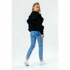 Hype. Black Scribble Logo Frill Women's Crew Neck Sweatshirt 4 Hype. Black Scribble Logo Frill Women's Crew Neck Sweatshirt -Hype Shop unnamed file 6159