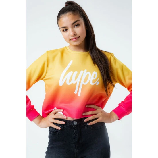 unnamed-file-6165.jpg Hype. Kids Sunset Fade Yellow Crop Crew Sweater -Hype Shop unnamed file 6165