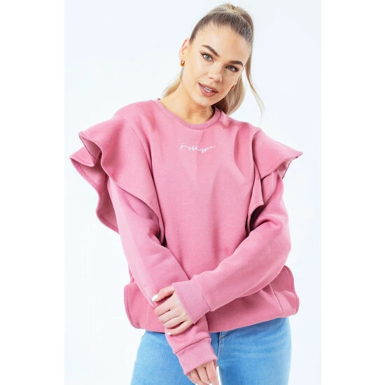 unnamed-file-6167.jpg Hype. Blush Pink Scribble Logo Frill Crew Neck Sweatshirt -Hype Shop unnamed file 6167