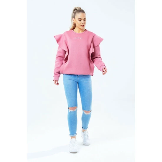 unnamed-file-6168.jpg Hype. Blush Pink Scribble Logo Frill Crew Neck Sweatshirt -Hype Shop unnamed file 6168