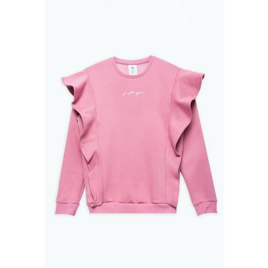 unnamed-file-6171.jpg Hype. Blush Pink Scribble Logo Frill Crew Neck Sweatshirt -Hype Shop unnamed file 6171