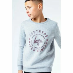 Hype. Grey Oil Cog Kids Crew Jumper -Hype Shop unnamed file 6183