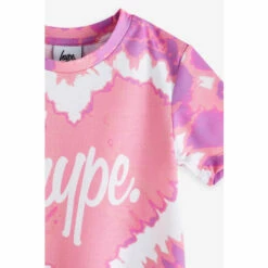 Hype. Girls Pink Tie Dye Heart Script T-Shirt 7 Hype. Girls Pink Tie Dye Heart Script T-Shirt -Hype Shop unnamed file 62