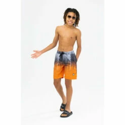 Hype. Orange Drips Crest Swim Shorts -Hype Shop unnamed file 6246
