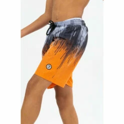 Hype. Orange Drips Crest Swim Shorts -Hype Shop unnamed file 6247