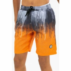 Hype. Orange Drips Crest Swim Shorts -Hype Shop unnamed file 6248