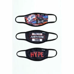 Hype. Kids Black 3x Squad Face Mask Set