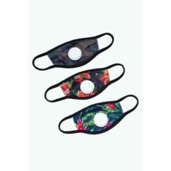 Hype. Kids Black 3x Spring Camo Face Mask Set