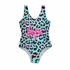 Hype. Blue Ice Leopard Swimsuit