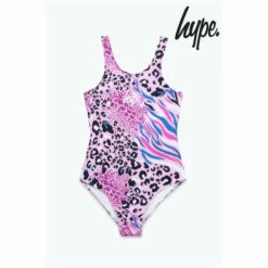Hype. Girls Pink Abstract Leopard Script Swimsuit 4 Hype. Girls Pink Abstract Leopard Script Swimsuit -Hype Shop unnamed file 6335