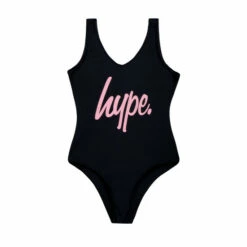 Hype. Black Script Swimsuit