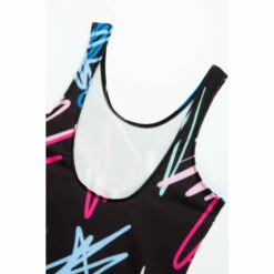 Hype. Girls Black Scribble Swimsuit -Hype Shop unnamed file 6342