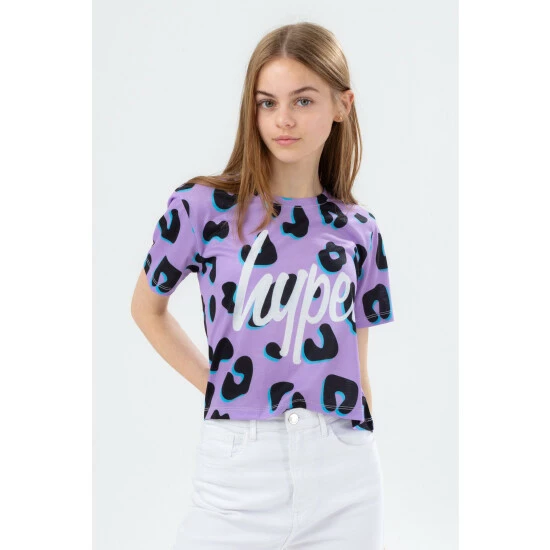 unnamed-file-64.jpg Hype. Kids Lilac Purple Leopard Animal Crop T-Shirt -Hype Shop unnamed file 64