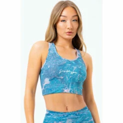 Hype. Blue Marble Women's Bralette -Hype Shop unnamed file 6415
