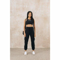 Hype. Womens Black Ribbed Scribble Bralette -Hype Shop unnamed file 6422