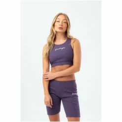 Hype. Purple Womens Multi Space Dye Scribble Bralet -Hype Shop unnamed file 6436