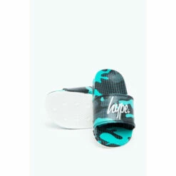 Hype. Blue Kids Slider - Wave Camo Sandals