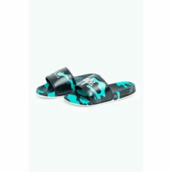 Hype. Blue Kids Slider - Wave Camo Sandals -Hype Shop unnamed file 6463