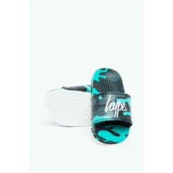 Hype. Blue Kids Slider - Wave Camo Sandals -Hype Shop unnamed file 6464