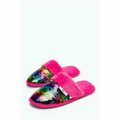 Hype. Girls Slip On Sequin Slippers Blue/pink -Hype Shop unnamed file 6518