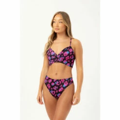 Hype. Womens Black Leopard Bikini