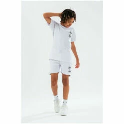 Hype. White Double Logo Script Kids T-Shirt -Hype Shop unnamed file 660