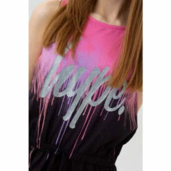 Hype. Girls Pink Drips Script Playsuit -Hype Shop unnamed file 6611