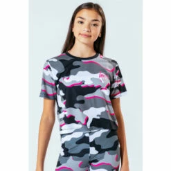 Hype. Kids Pink Line Camo Crop T-Shirt -Hype Shop unnamed file 662