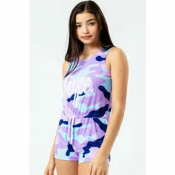 Hype. Kids Purple Evie Camo Playsuit -Hype Shop unnamed file 6628