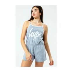 Hype. Grey Marl Strappy Playsuit -Hype Shop unnamed file 6634