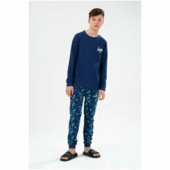 Hype. Kids Blue Splat Long Sleeve Pyjama Set