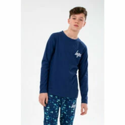 Hype. Kids Blue Splat Long Sleeve Pyjama Set -Hype Shop unnamed file 6652