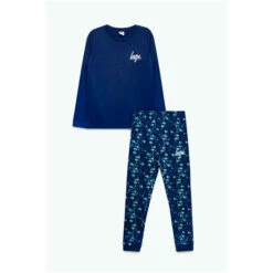 Hype. Kids Blue Splat Long Sleeve Pyjama Set -Hype Shop unnamed file 6659