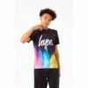 Hype. Boys Colour Explosion Script Black T-Shirt -Hype Shop unnamed file 666