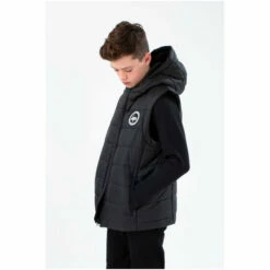 Hype. Kids Black Padded Puffer Gilet -Hype Shop unnamed file 6679