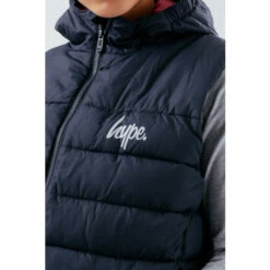 Hype. Boys Navy Blue Gilet With Detachable Hood -Hype Shop unnamed file 6688