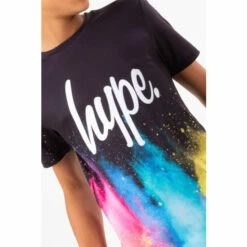Hype. Boys Colour Explosion Script Black T-Shirt -Hype Shop unnamed file 669