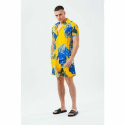 Hype. Mens Yellow Hawaii Sun Resort Shirt 4 Hype. Mens Yellow Hawaii Sun Resort Shirt -Hype Shop unnamed file 6697